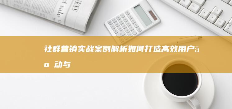 社群营销实战案例解析：如何打造高效用户互动与转化策略